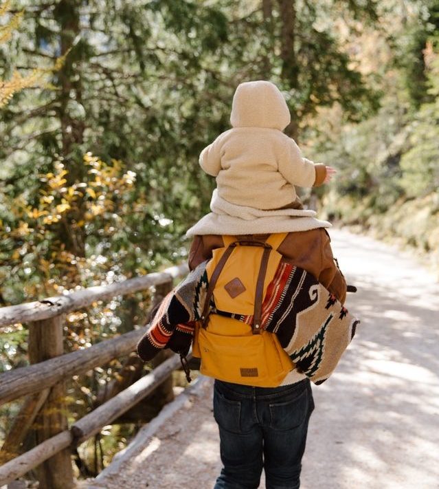 Father and child spending time outdoors
