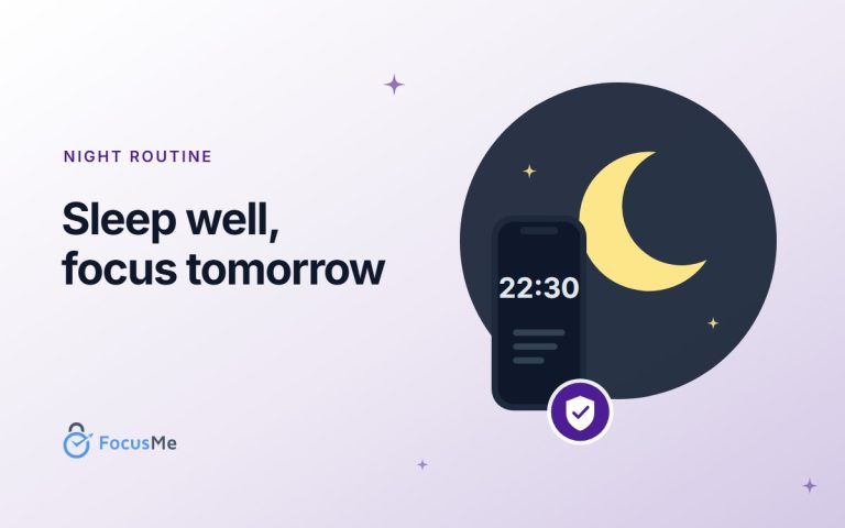 art design a night routine to improves next day focus